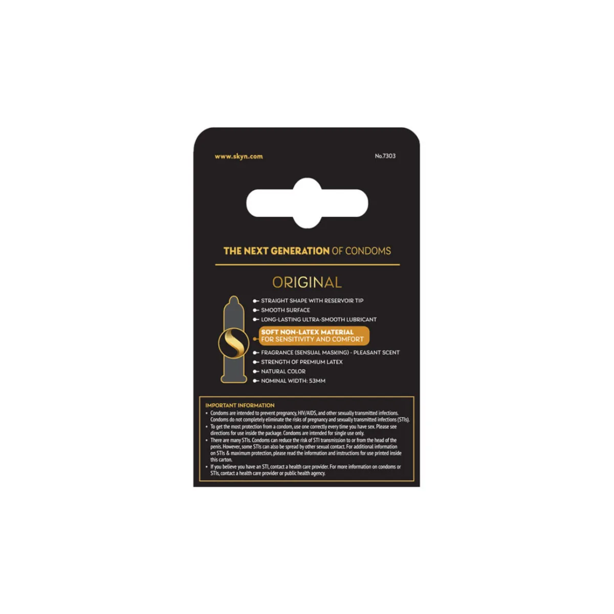 Skyn Original - Non-Latex Lubricated Condoms — 3 Pack packaging or alternate view 2