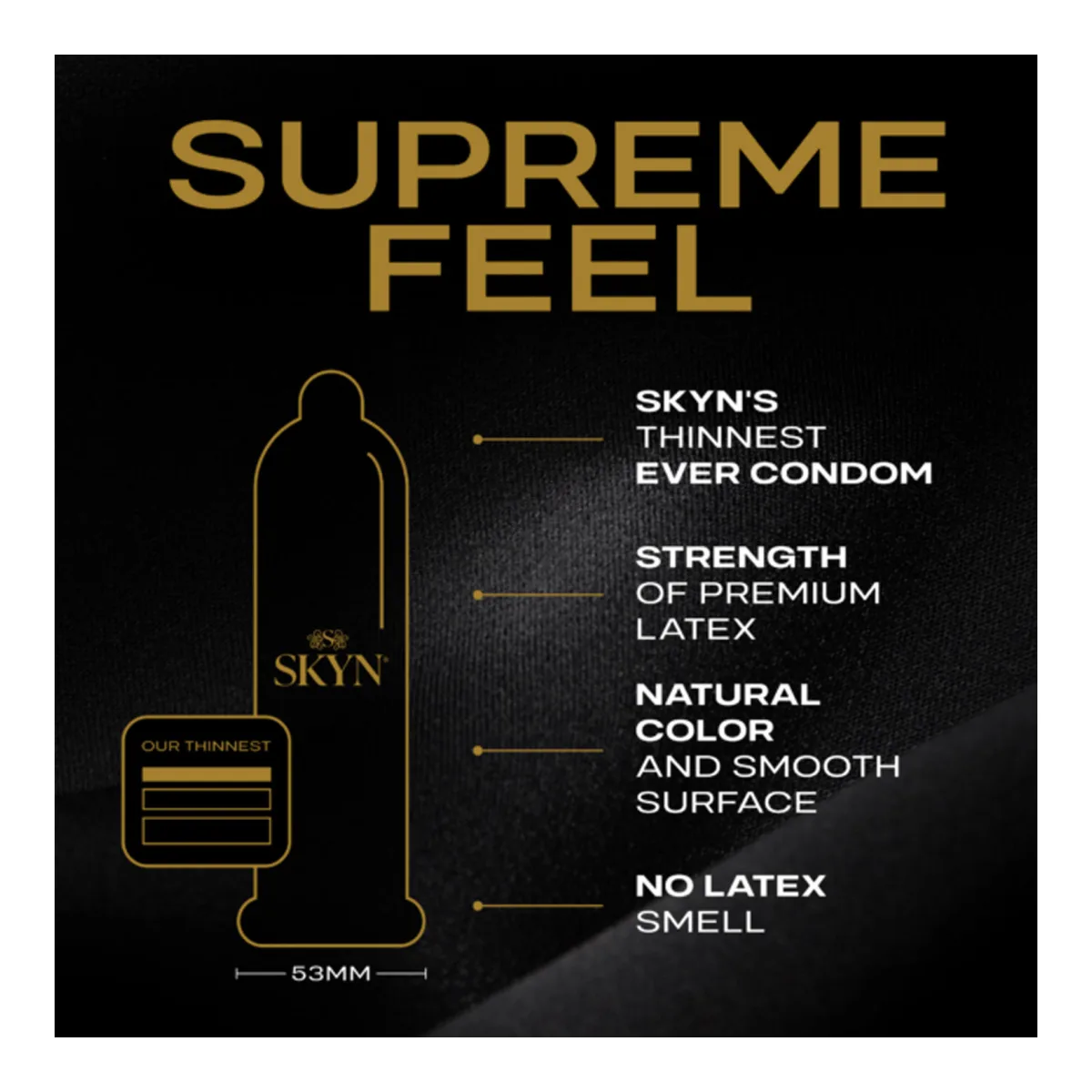 Skyn Supreme Feel 3 Count Condoms packaging or alternate view 2