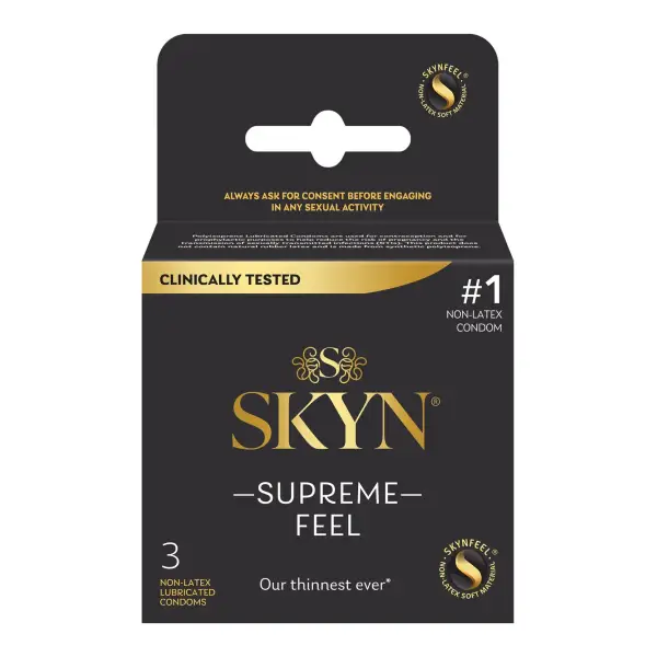 Skyn Supreme Feel 3 Count Condoms 2 Skyn Supreme Feel 3 Count Condoms packaging or alternate view 3