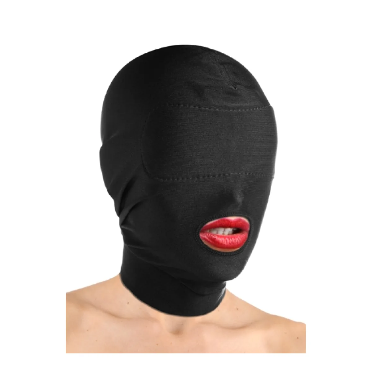 Spandex Hood With Padded Eyes and Open Mouth bondage hood / mask - main product image