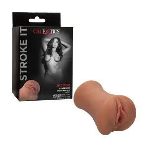 Stroke It Juicy Pussy - Brown male stroker toy - packaging view