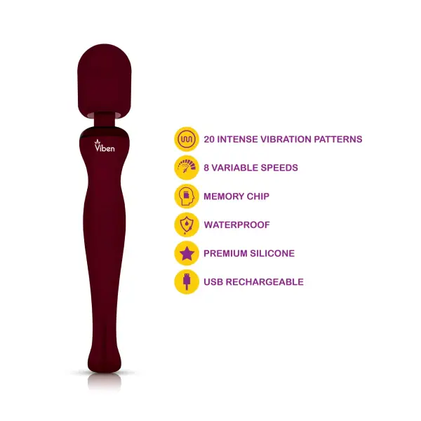 Sultry Wand Massager - Ruby – wireless wand vibrator – view 2