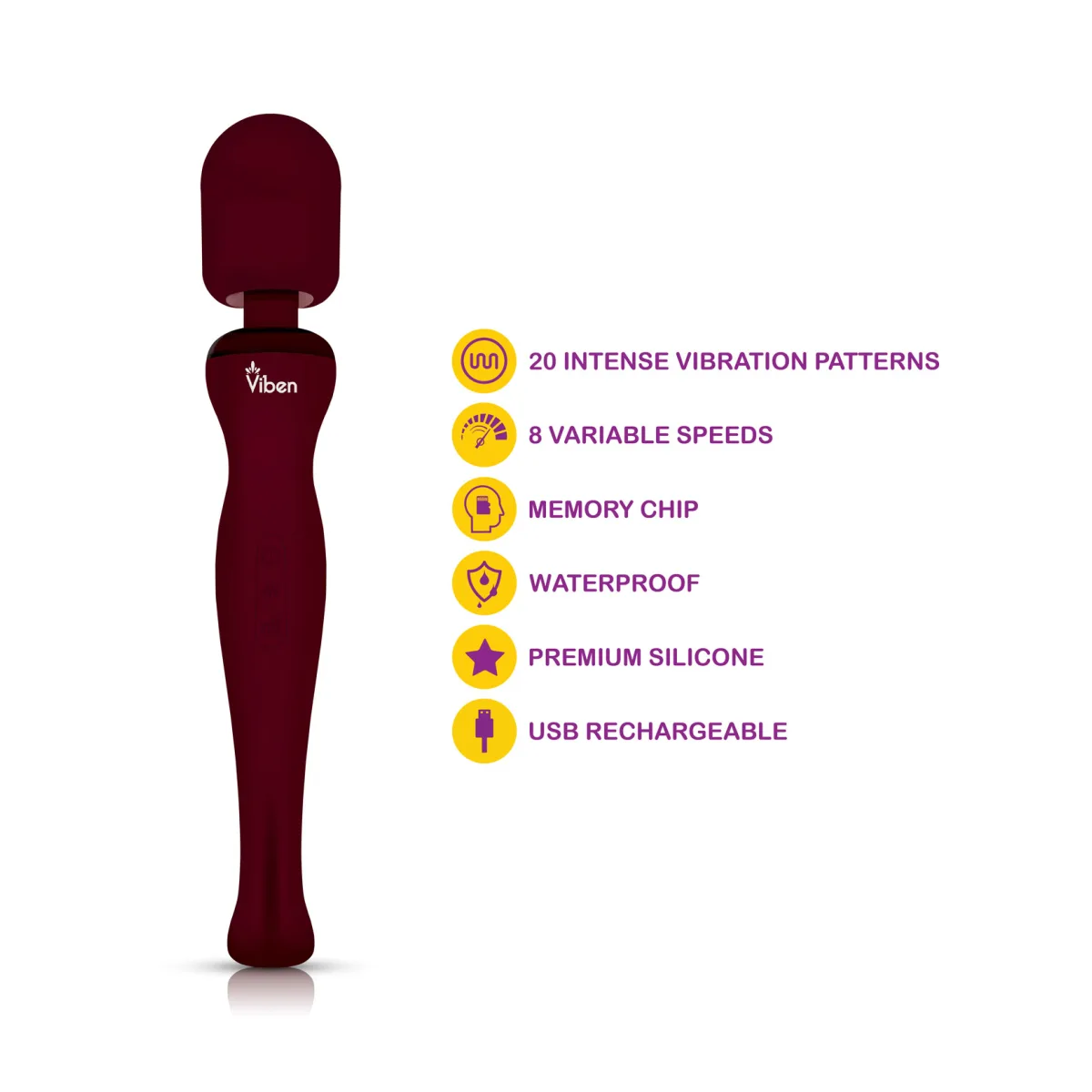 Sultry Wand Massager - Ruby – wireless wand vibrator – view 2