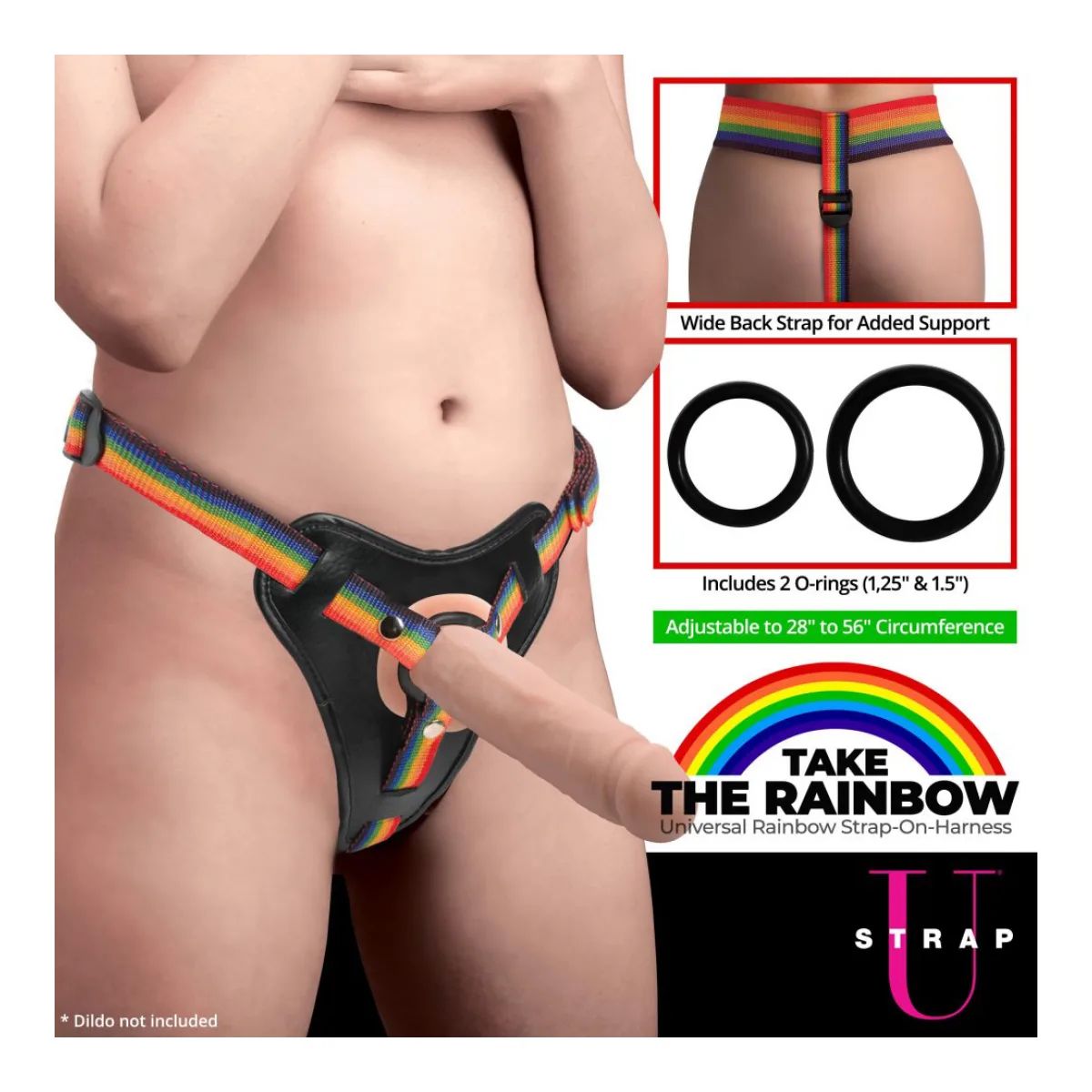 Take the Rainbow Universal Harness - strap on dildo harness - main product image
