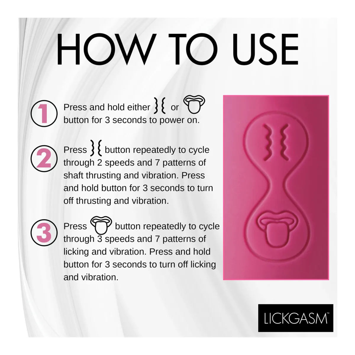 Tease and Please Thrusting and Licking Vibrator - Fuchsia - view 2