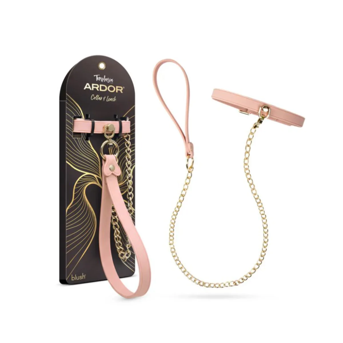 Temptasia Ardor - Collar and Leash - Pink collar and leash set - main product image