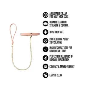 Temptasia Ardor - Collar and Leash - Pink collar and leash set - product detail