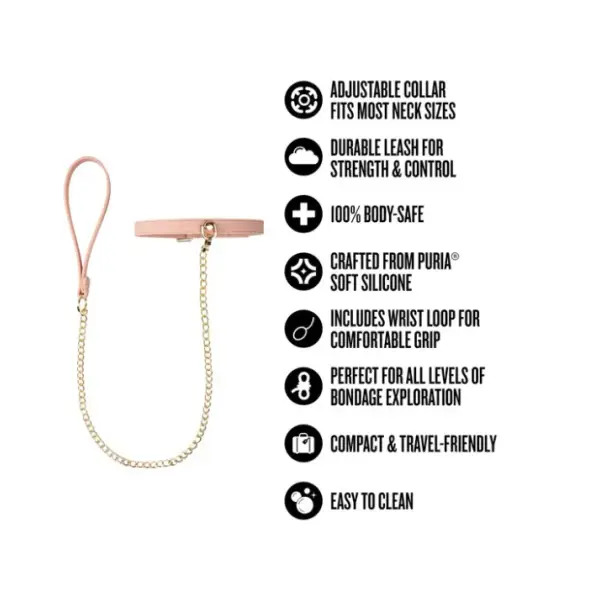 Temptasia Ardor - Collar and Leash - Pink collar and leash set - product detail