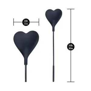 Temptasia Ardor - Heart Crop - Black 6 Temptasia Ardor - Heart Crop - Black spanking paddle - detail view