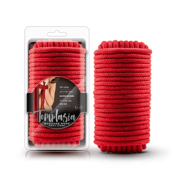 Temptasia - Bondage Rope - 32 Feet - Red bondage rope - product detail