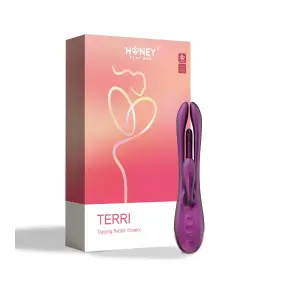 Terri - App Controlled Tapping Rabbit Vibrator - Purple - view 3