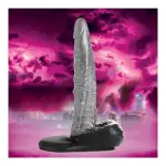 The Gargoyle Rock Hard Silicone Dildo - Silver - view 1