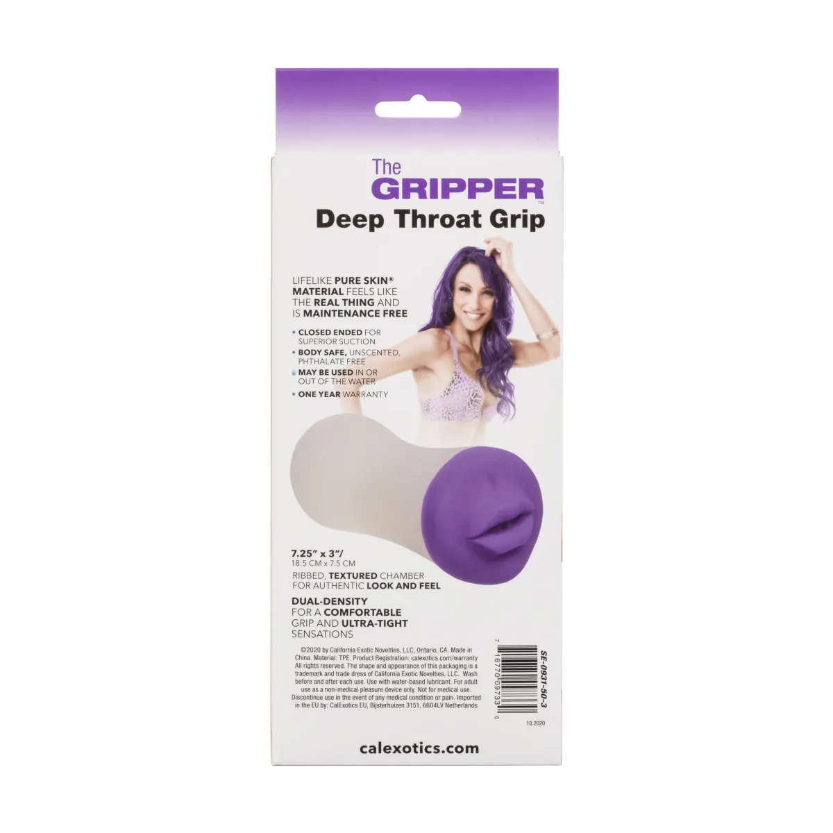 The Gripper Deep Throat Grip realistic male masturbator - alternate angle