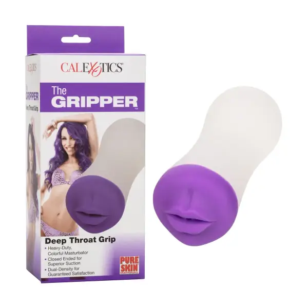 The Gripper Deep Throat Grip realistic male masturbator - packaging view