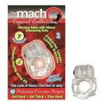 The Macho Crystal Collection Pulsating Erection Keeper - Clear - vibrating cock ring - main product image