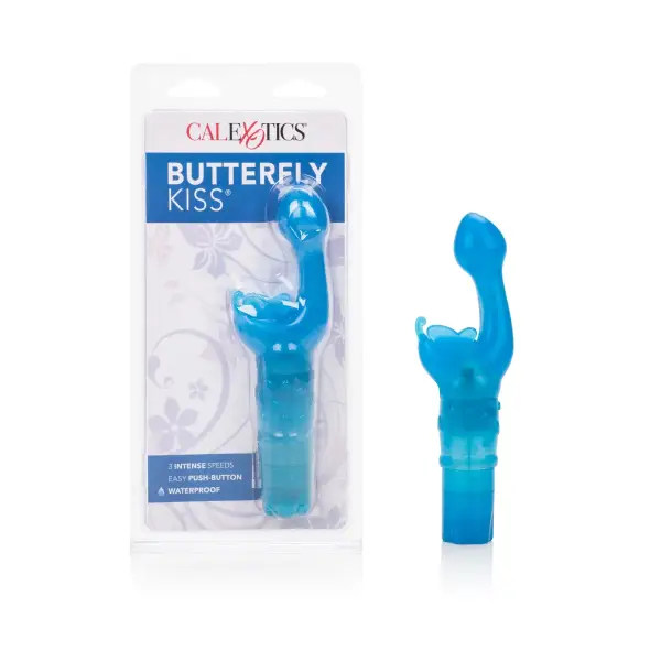 Butterfly Kiss Vibe - Blue - butterfly vibrator - product image 4