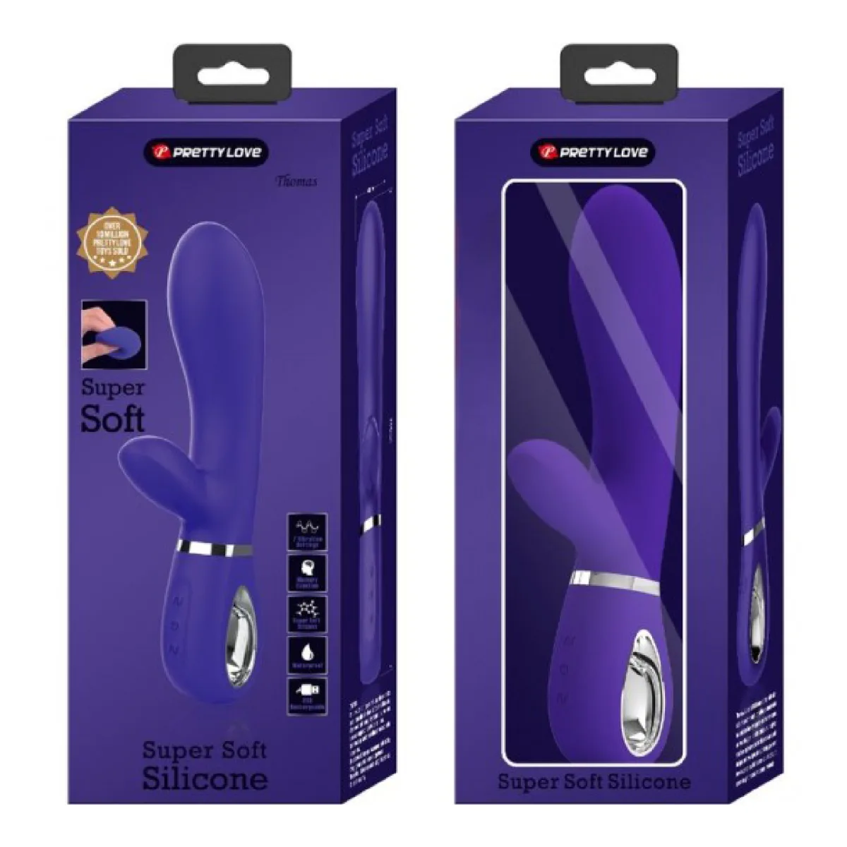 Thomas Super Soft Silicone Rabbit Vibrator - Purple – thick rabbit vibrator