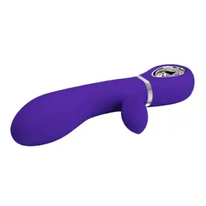Thomas Super Soft Silicone Rabbit Vibrator - Purple – thick rabbit vibrator – view 3