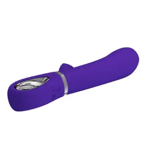 Thomas Super Soft Silicone Rabbit Vibrator - Purple – thick rabbit vibrator – view 4