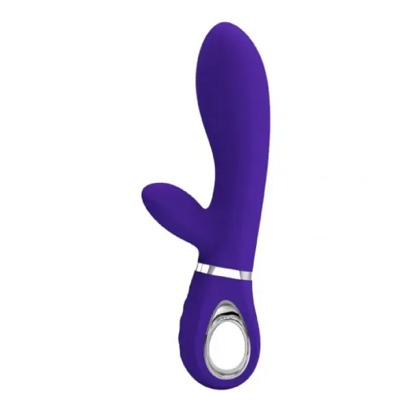 Thomas Super Soft Silicone Rabbit Vibrator - Purple – thick rabbit vibrator – view 6