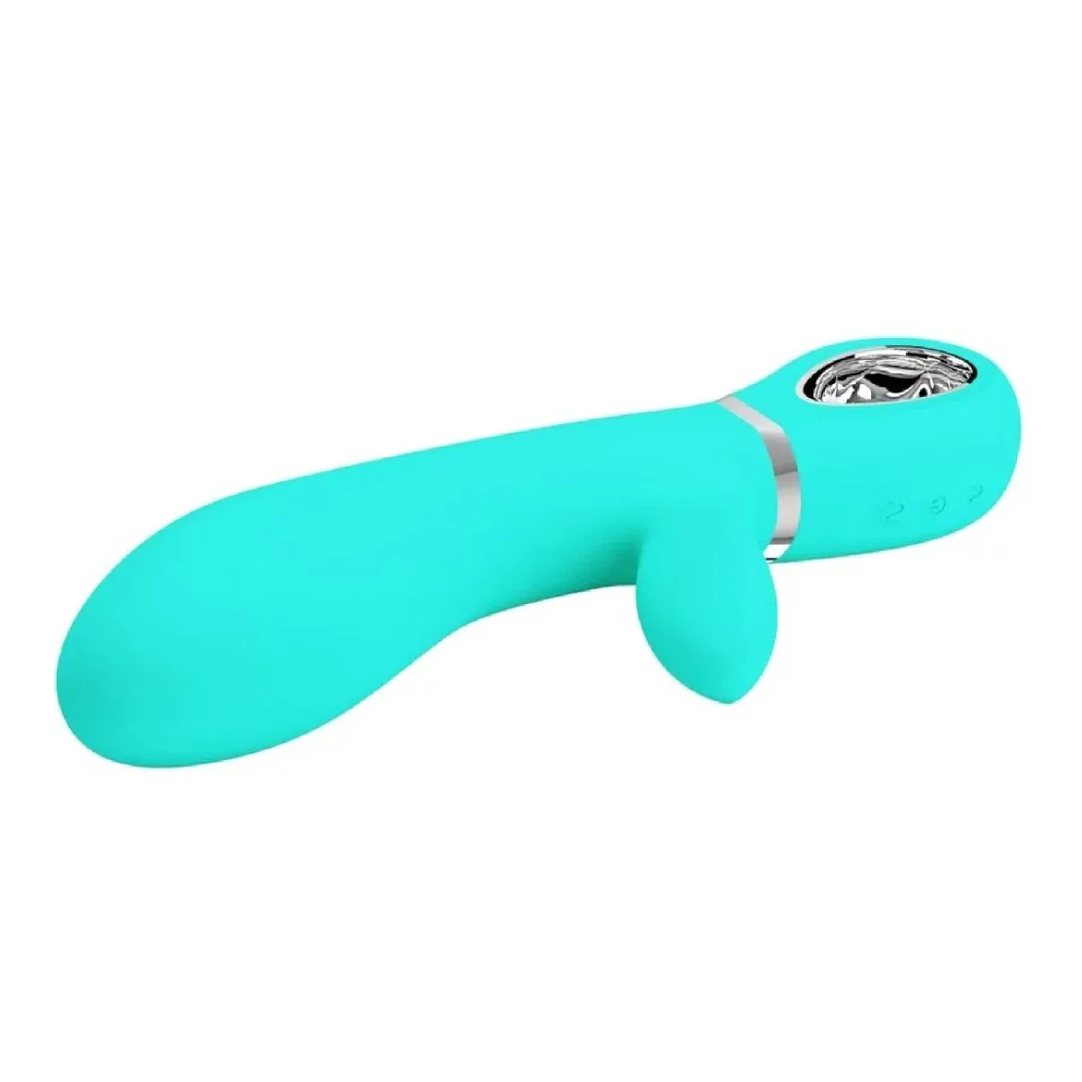 Thomas Super Soft Silicone Rabbit Vibrator - Turquoise - view 2
