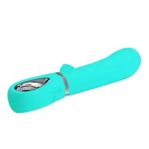 Thomas Super Soft Silicone Rabbit Vibrator - Turquoise - view 3