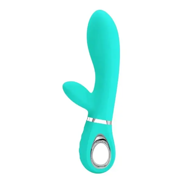 Thomas Super Soft Silicone Rabbit Vibrator - Turquoise - view 6