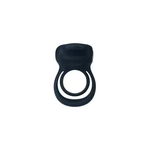 Thrust Rechargeable Dual C-Ring - Black - double vibrating cock ring - product image 3