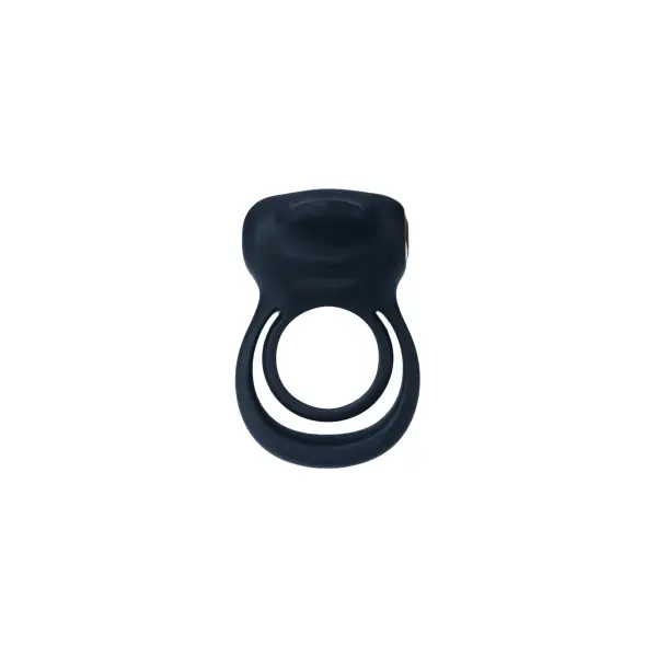 Thrust Rechargeable Dual C-Ring - Black - double vibrating cock ring - product image 3