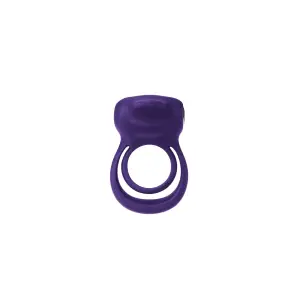 Thrust Rechargeable Dual C Ring - Purple - purple vibrating cock ring - product image 3