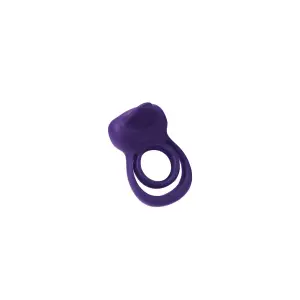 Thrust Rechargeable Dual C Ring - Purple - purple vibrating cock ring - product image 4