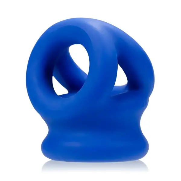 Tri-Squeeze Ball-Stretch Sling - Cobalt Ice 4 Tri-Squeeze Ball-Stretch Sling - Cobalt Ice ball stretcher cock ring - additional view
