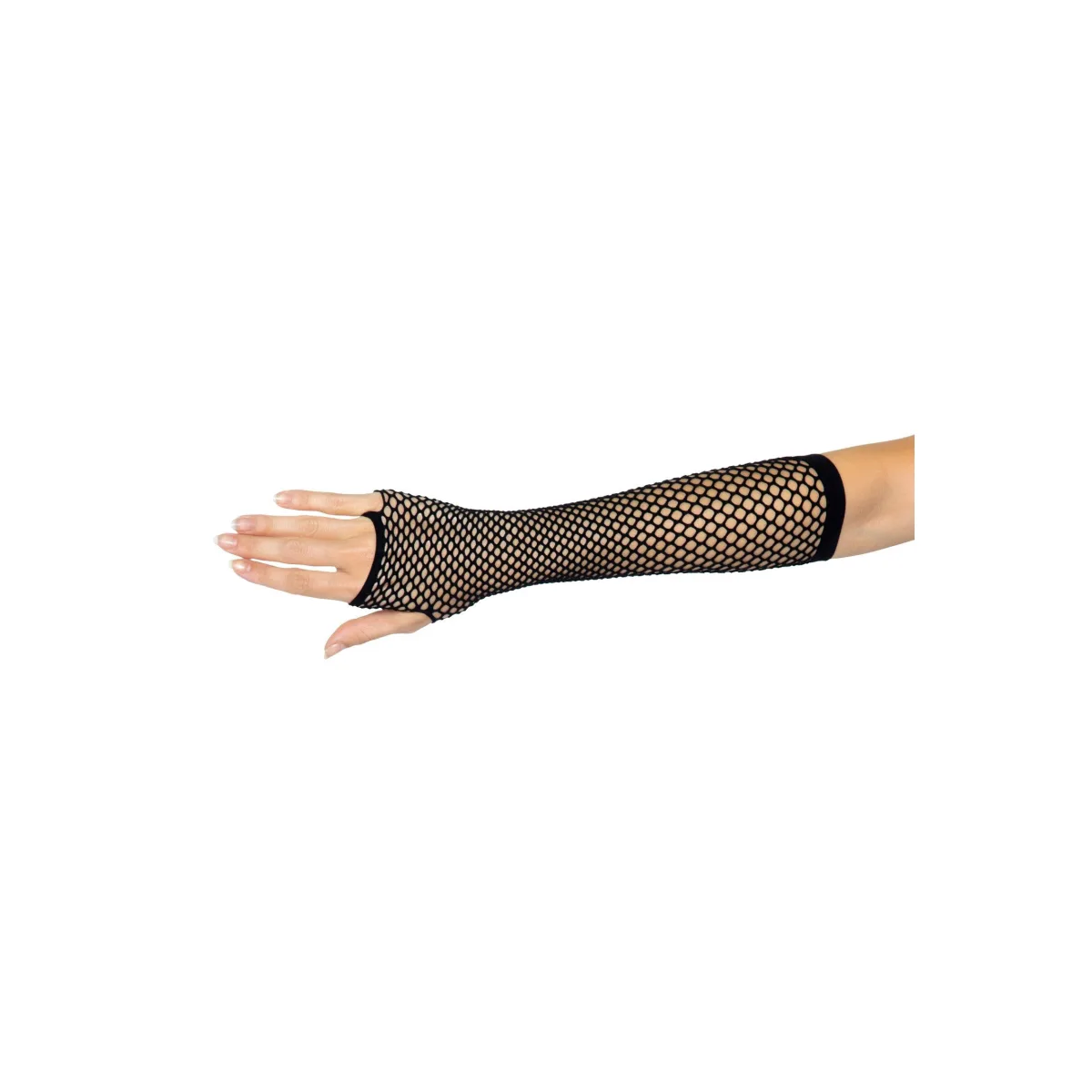 Triangle Net Fingerless Gloves - Black - lingerie - main product image