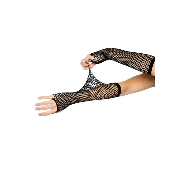 Triangle Net Fingerless Gloves - Black - lingerie - product image 3
