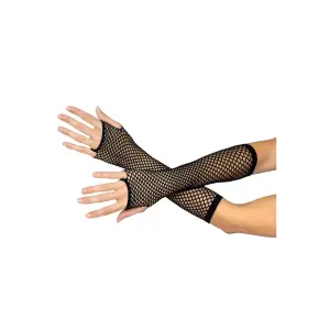 Triangle Net Fingerless Gloves - Black - lingerie - product image 6