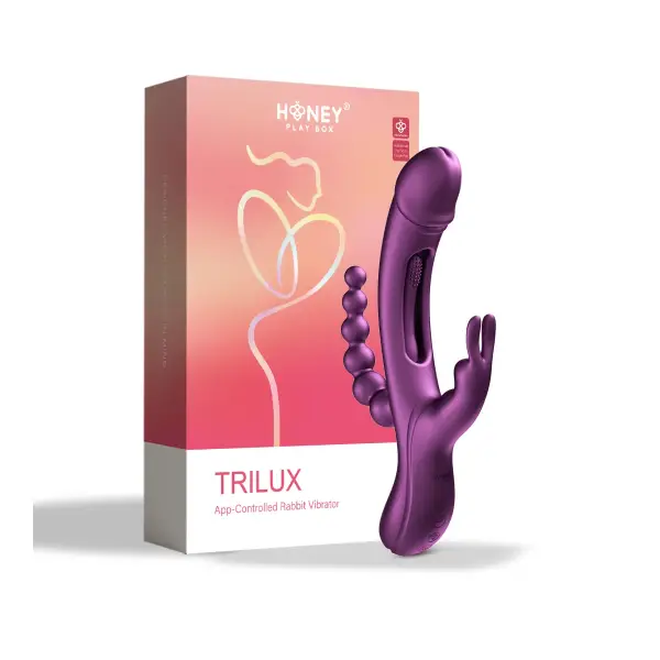 Trilux - App Controlled Rabbit Vibrator - Purple 4 Trilux - App Controlled Rabbit Vibrator - Purple - view 5