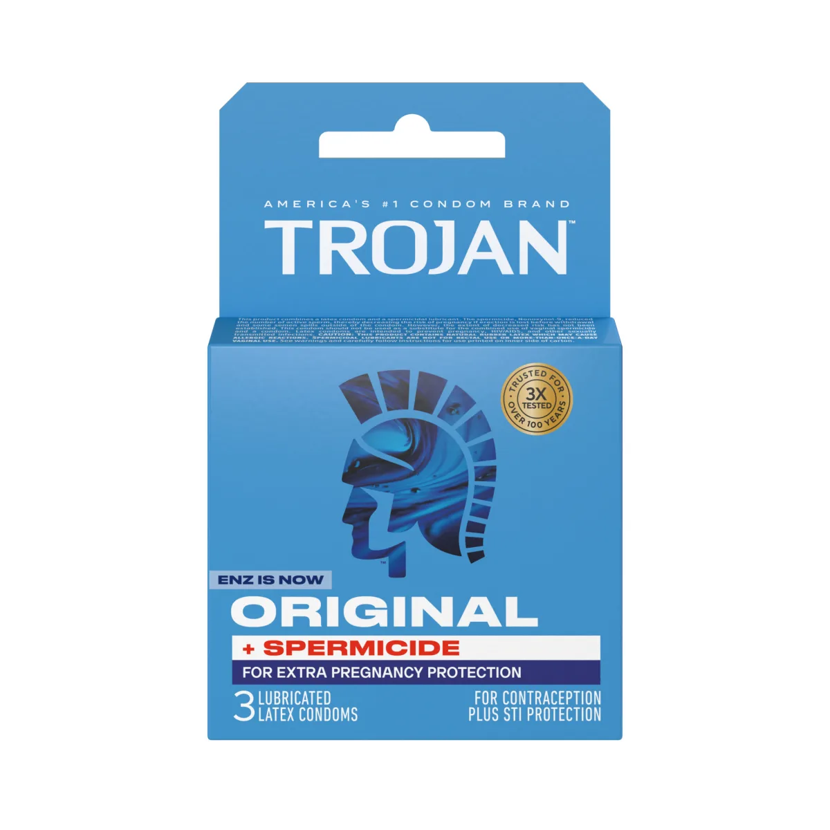 Trojan Enz Armor Spermicidal Lubricated Condoms — 3 Pack product image