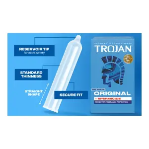 Trojan Enz Armor Spermicidal Lubricated Condoms — 3 Pack 5 Trojan Enz Armor Spermicidal Lubricated Condoms — 3 Pack packaging or alternate view 3