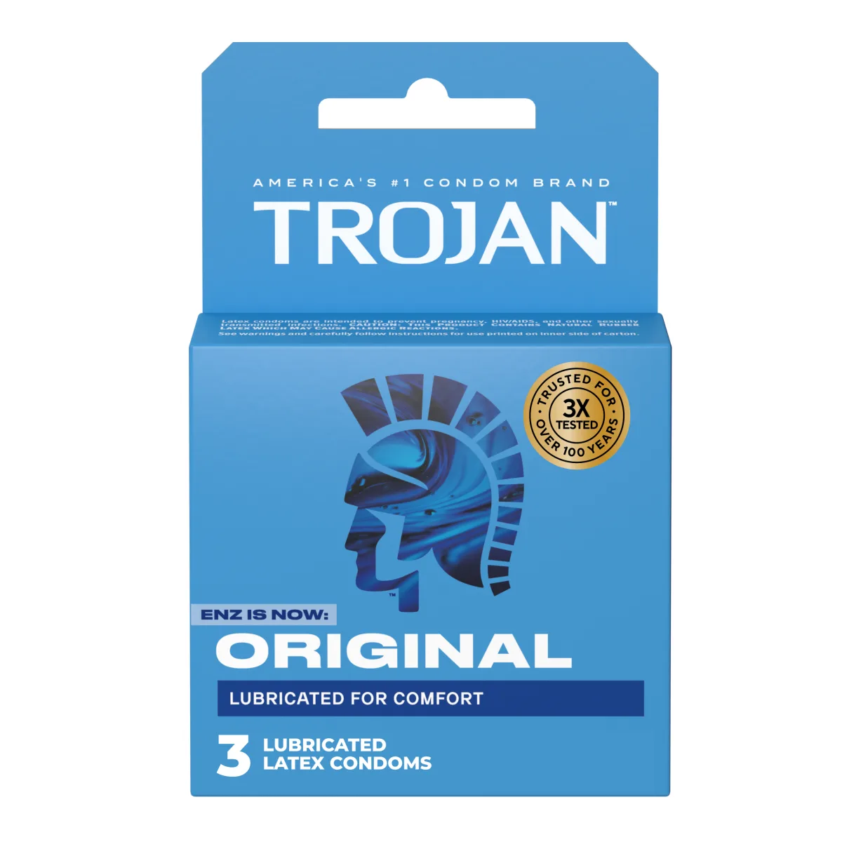 Trojan Enz Lubricated - 3 Pack condoms with water based lube - main image