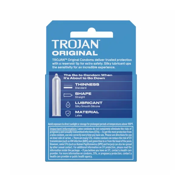 Trojan Enz Lubricated - 3 Pack condoms with water based lube - alternate angle