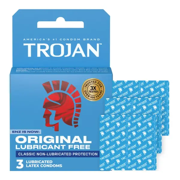 Trojan Enz Non-Lubricated Condoms — 3 Pack 2 Trojan Enz Non-Lubricated Condoms — 3 Pack packaging or alternate view 3