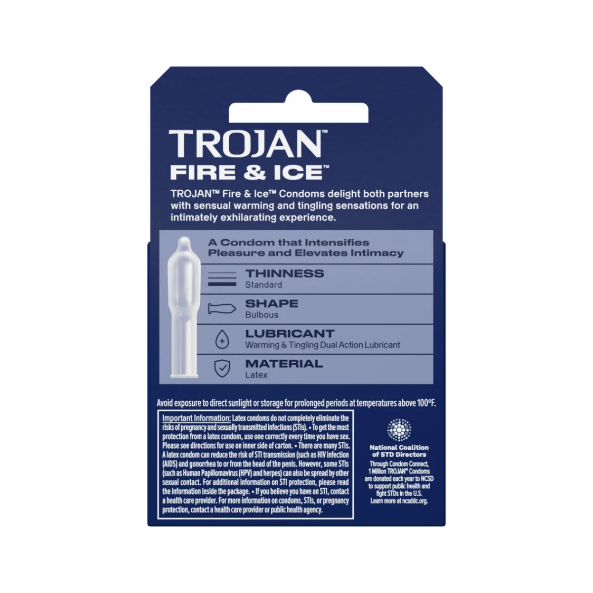 Trojan Fire and Ice Dual Action Lubricated Condoms — 3 Pack packaging or alternate view 2