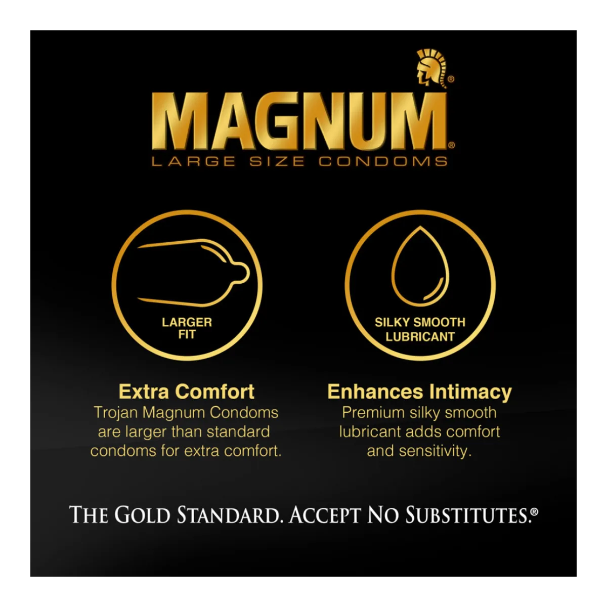 Trojan Magnum - 3 Pack best water based lubricant for condoms - alternate angle