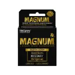 Trojan Magnum Large Size Gold Collection Condoms - 3 Pack water based lubricant condoms - main image