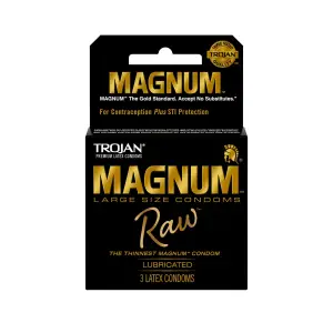 Trojan Magnum Raw 3 Count Condoms packaging or alternate view 3