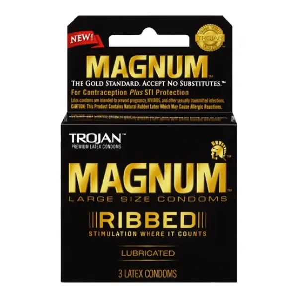 Trojan Magnum Ribbed — 3 Pack product image Trojan Magnum Ribbed — 3 Pack product image