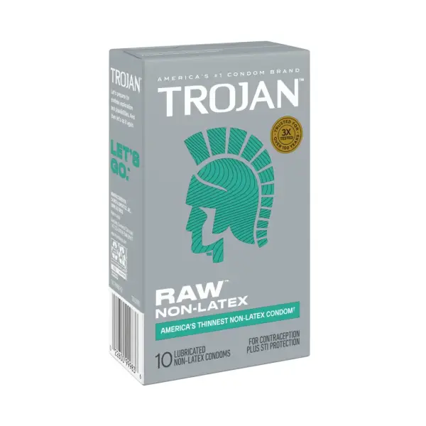 Trojan Raw Non-Latex 10 Pack best water based lubricant for condoms - product detail