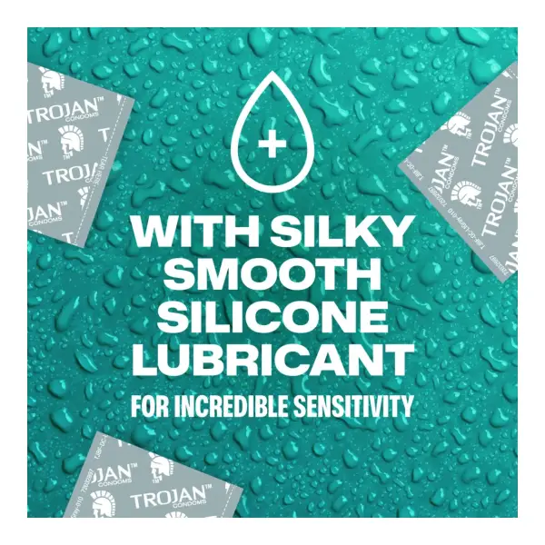 Trojan Raw Non-Latex 10 Pack best water based lubricant for condoms - packaging view