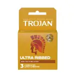 Trojan Stimulations Ultra Ribbed Lubricated Condoms — 3 Pack product image