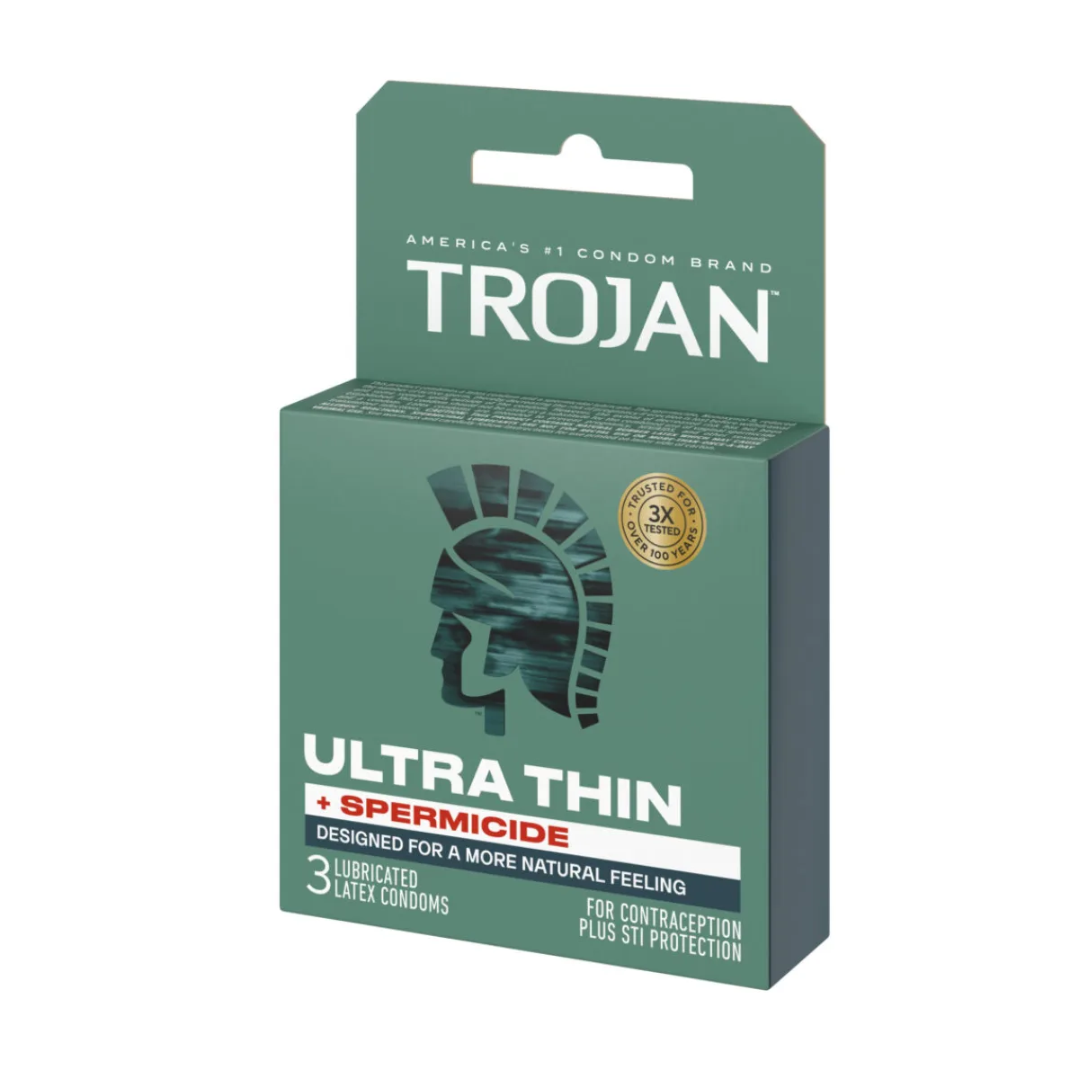 Trojan Ultra Thin Armor Spermicidal Condoms — 3 Pack packaging or alternate view 2